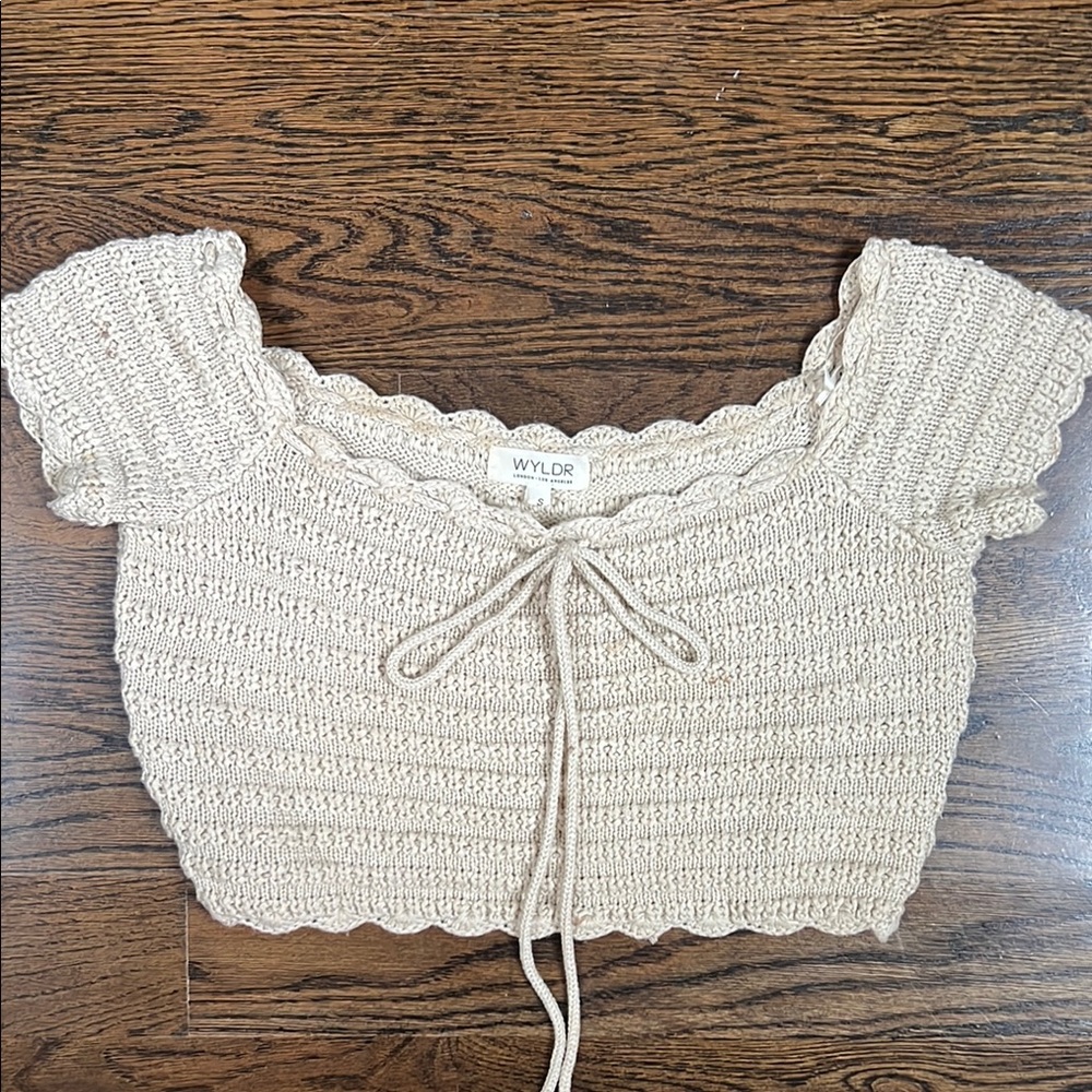WYLDR Cropped Knit Top Size Small